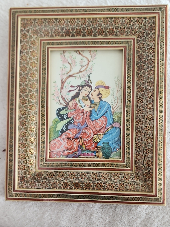 Other - Persian Post Card In Hamdmade Persian Antique Frame .gorgous!